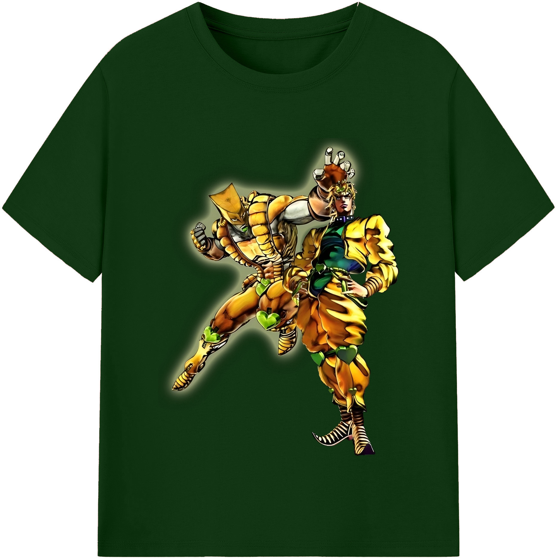 （画像用） ジョジョの奇妙な冒険 ディオ?ブランドー JoJo's Bizarre Adventure Dio Brando 綿100％半袖Tシャツ（フロントプリント）